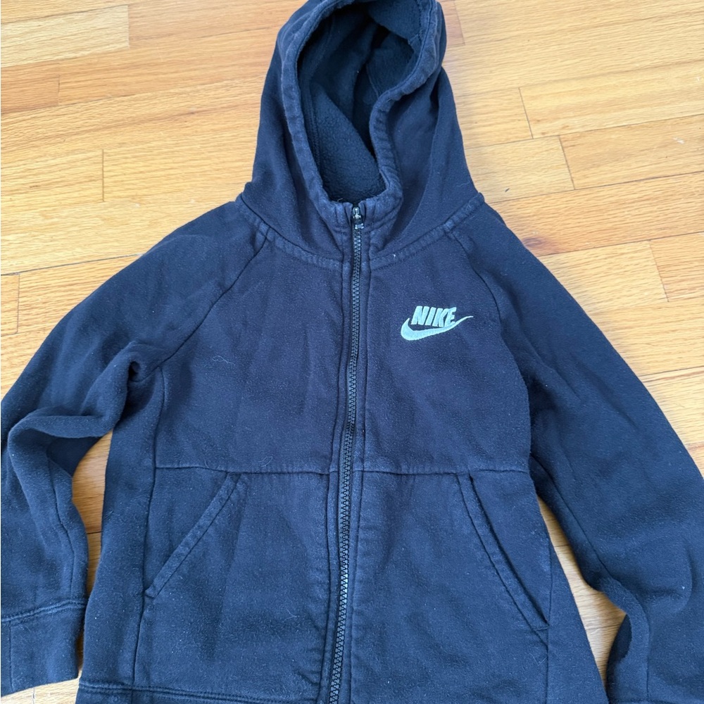 Nike Kids Black Zip-Up Hoodie,boys 6